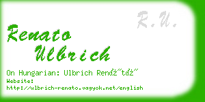 renato ulbrich business card